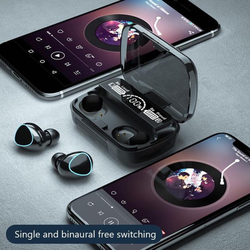 M10 Fingerprint Touch Bluetooth Earphone Earbuds 2600mAH