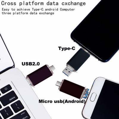 128GB OTG 3 In 1 Usb Flash Drive Type C
