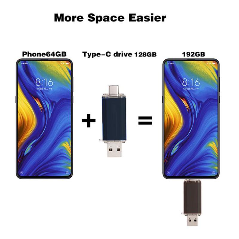 128GB OTG 3 In 1 Usb Flash Drive Type C