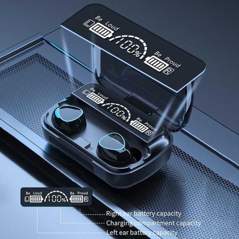 M10 Fingerprint Touch Bluetooth Earphone Earbuds 2600mAH