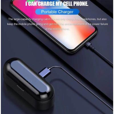 F9 Bluetooth Wireless Earphone With 2000mAh Battery Headset - Black Zw