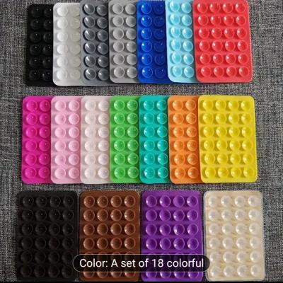 Dual-Sided Adhesive Silicone Suction Cups for Smartphones and Tablets - Octopus Sticks Phone Holder, Multi-Color Pack, Easy to Use, Secure Grip, No Battery Needed, Tablet Stickers