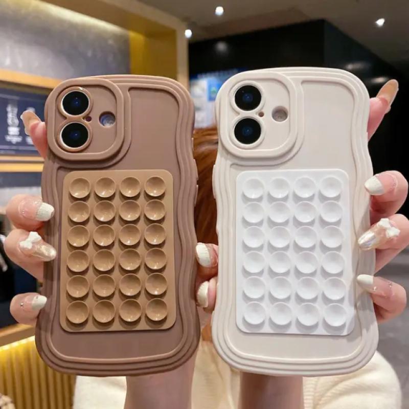 Dual-Sided Adhesive Silicone Suction Cups for Smartphones and Tablets - Octopus Sticks Phone Holder, Multi-Color Pack, Easy to Use, Secure Grip, No Battery Needed, Tablet Stickers