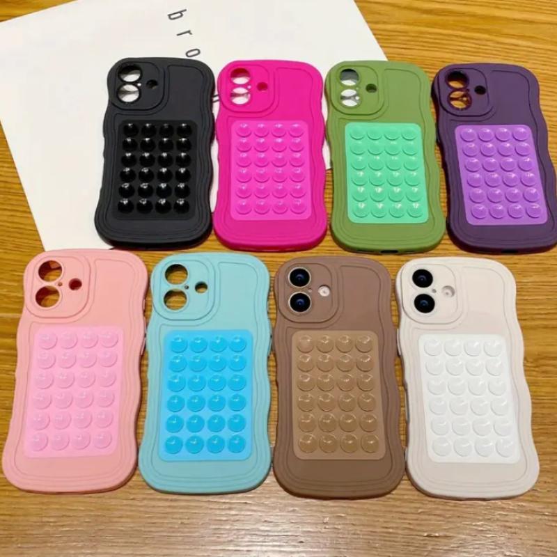 Dual-Sided Adhesive Silicone Suction Cups for Smartphones and Tablets - Octopus Sticks Phone Holder, Multi-Color Pack, Easy to Use, Secure Grip, No Battery Needed, Tablet Stickers